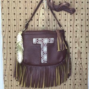 Justice “T” lettered Crossbody
